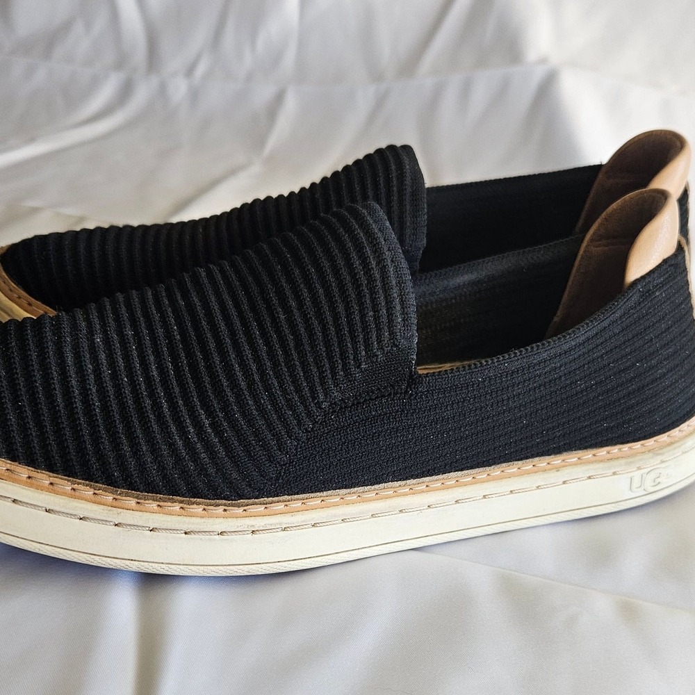 UGG Women's Sammy Rib-Knit Mesh Slip-On Sneakers in Black